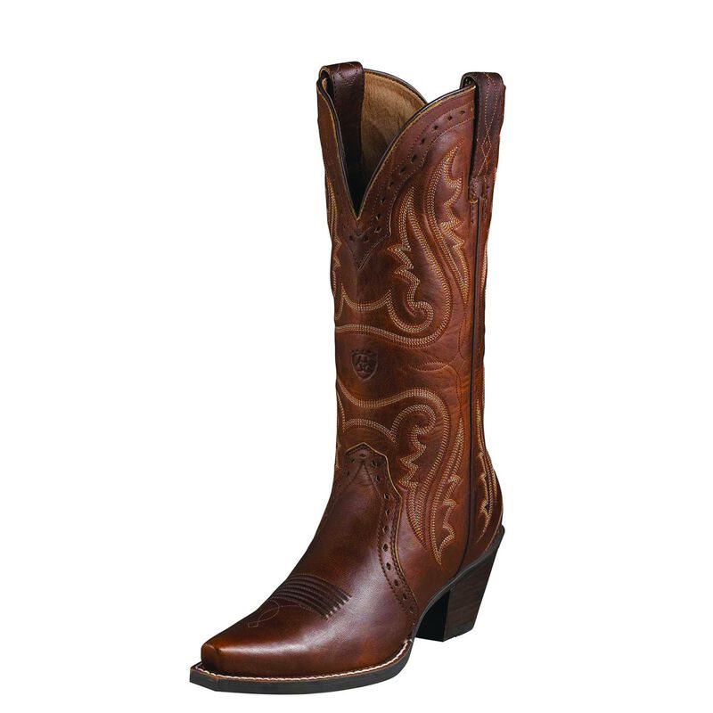 Ariat Western: Heritage Western X Toe Botas Western Mujer - Burdeos (DISAB9207)